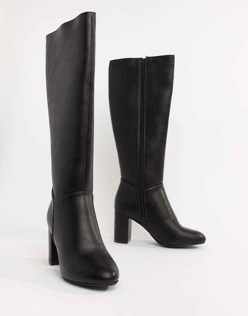 Pimkie Heeled Knee High Boots - Black