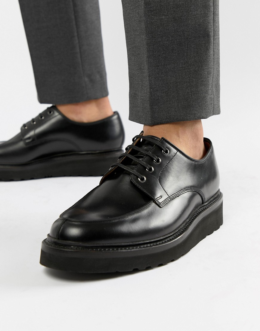 Grenson Barnett lace up shoes in black leather - Black