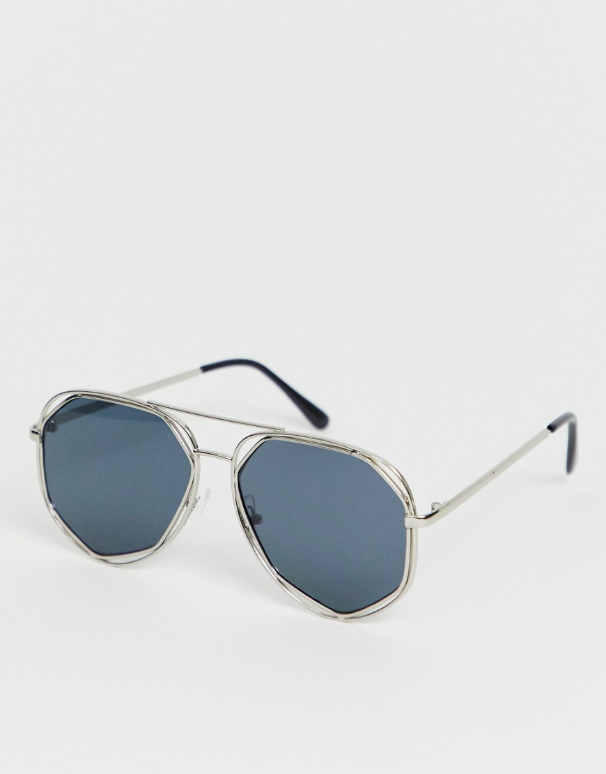 SVNX aviator sunglasses in silver