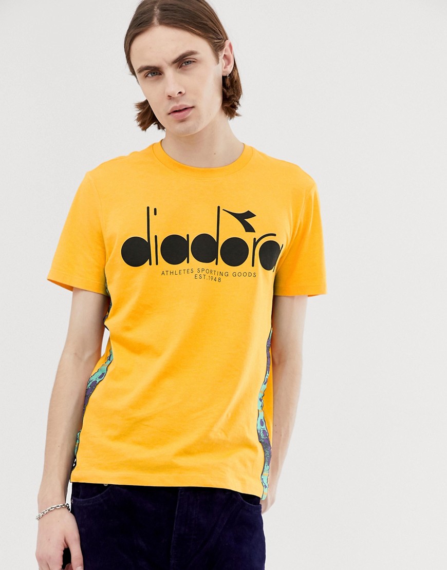 Diadora 5 palle t-shirt with taping in yellow