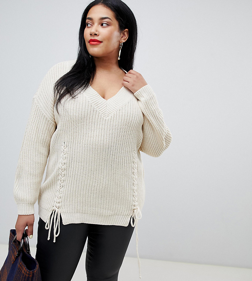 Vero Moda Curve Tie Front Knitted Jumper