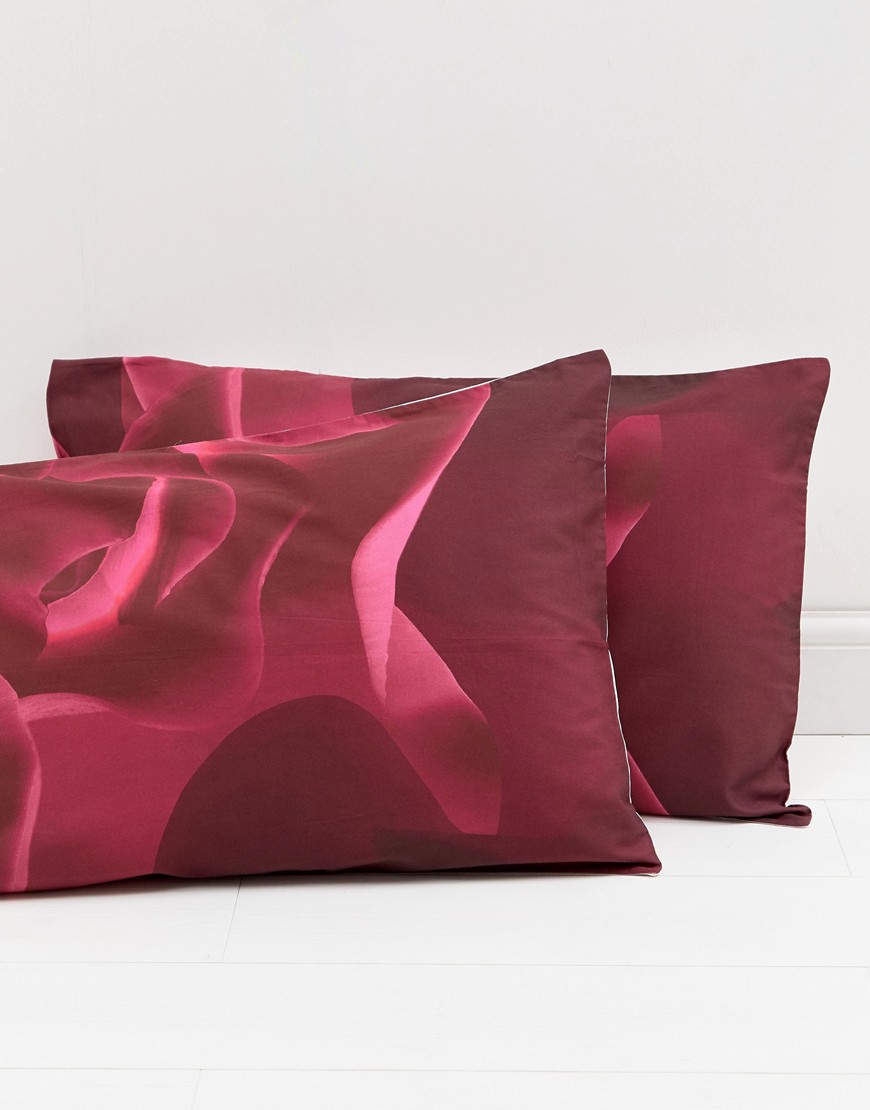 Ted Baker Porcelain Rose Aubergine Pillowcase Pair - Multi