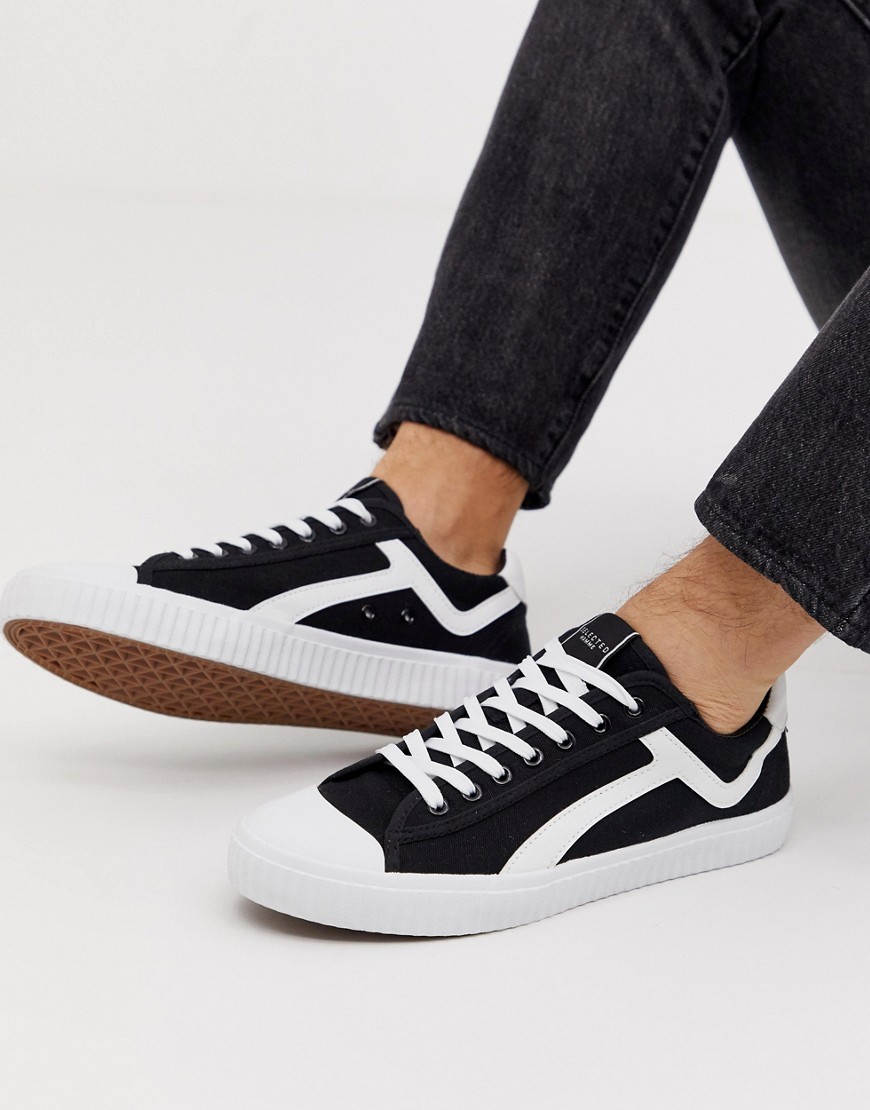 Selected Homme canvas trainers