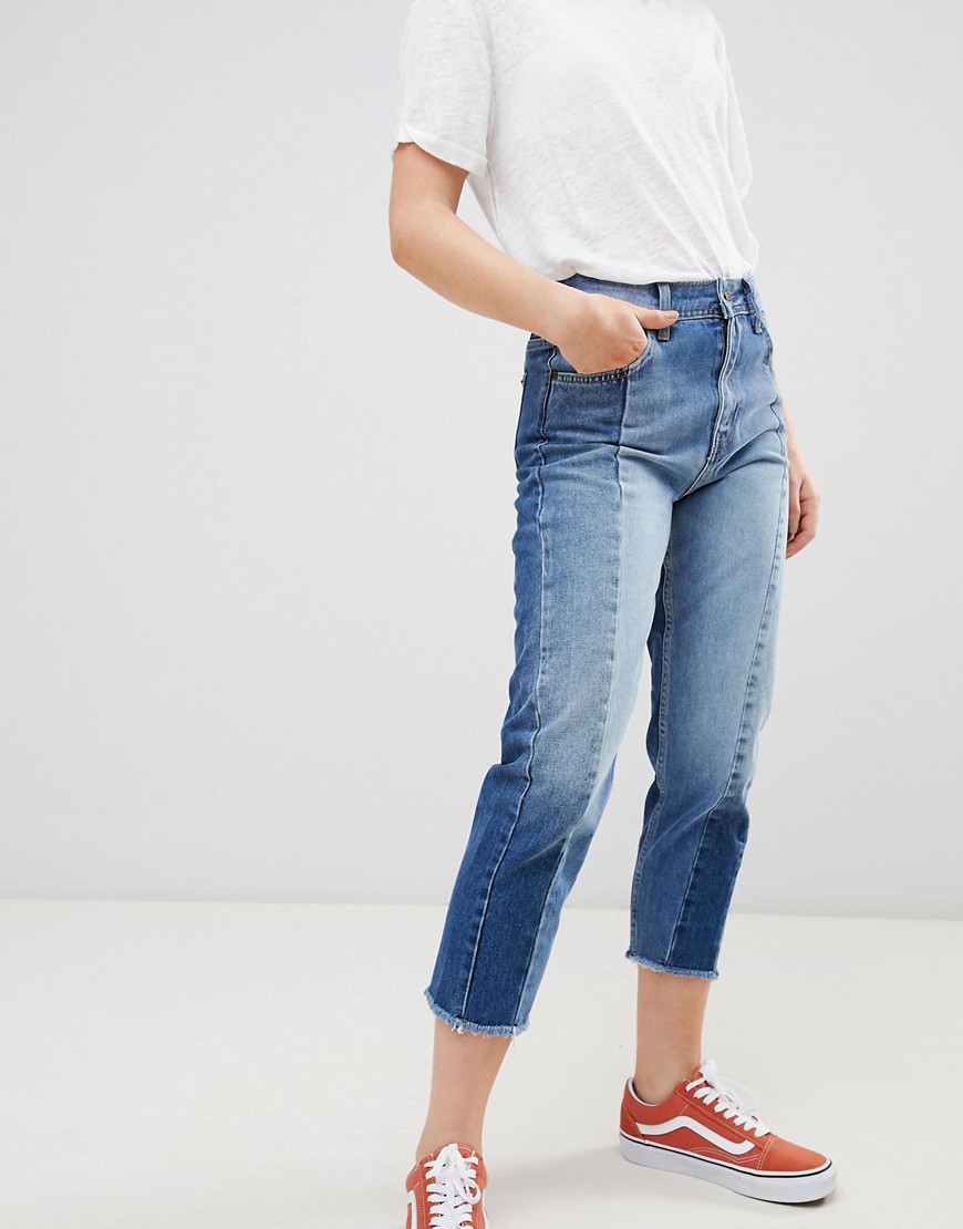 Pepe Jeans Patchy Panelled Cropped Boyfriend Jeans
