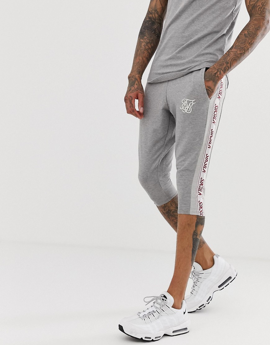 SikSilk co-ord shorts in grey with side stripe