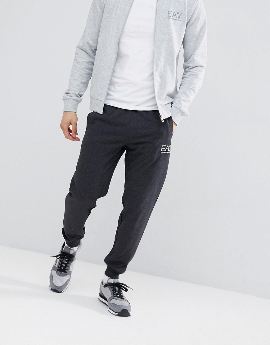 EA7 Zip Through Logo Mix And Match Sweat Tracksuit In Grey/ Charcoal - 29bj grey/charcoal