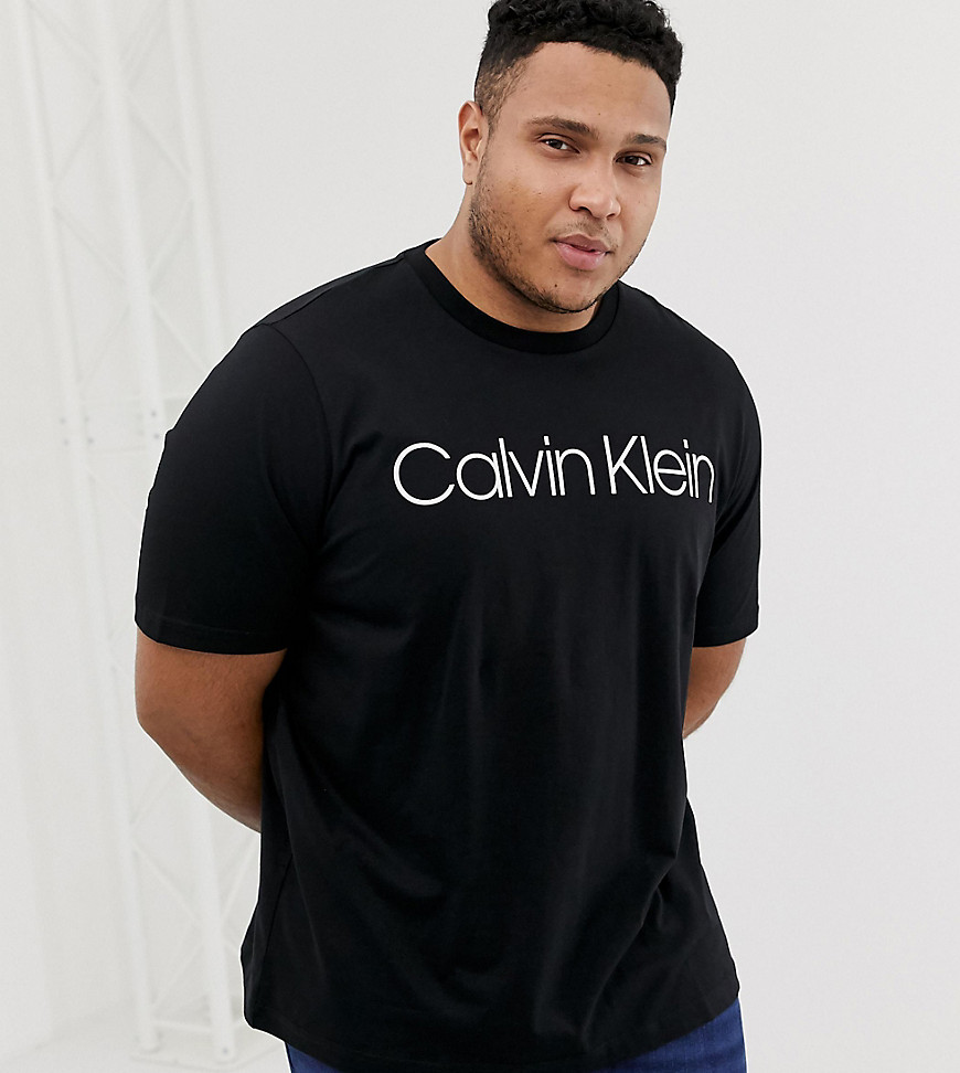 Calvin Klein exclusive to ASOS large logo crew neck t-shirt in black