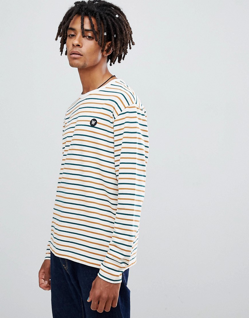 Wood Wood Mel multi colour striped long sleeve t-shirt