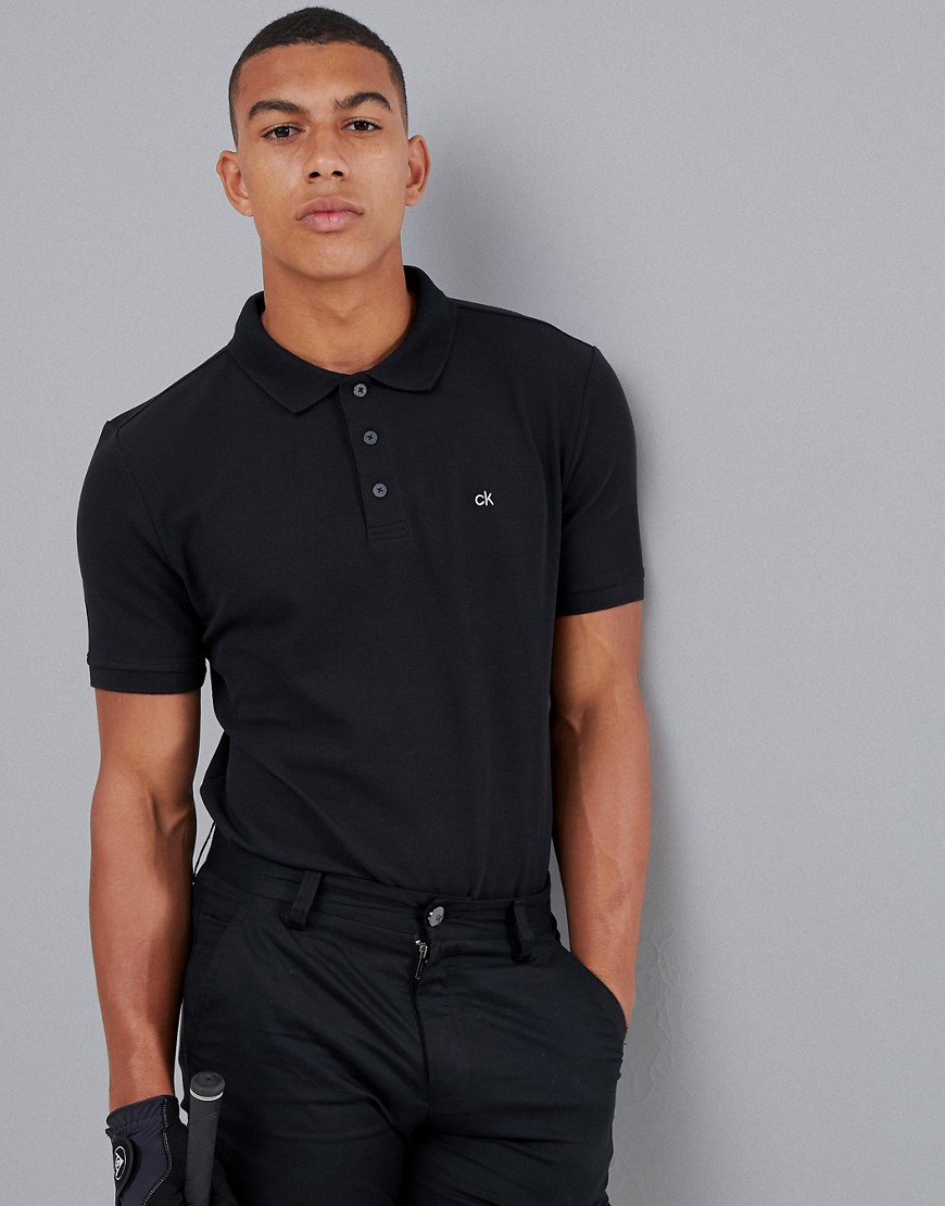 Calvin Klein Golf Classic Polo In Black