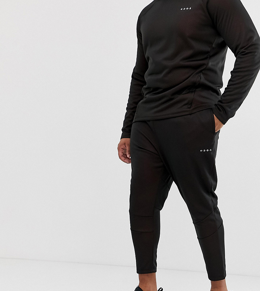 ASOS 4505 Plus skinny tapered joggers in black