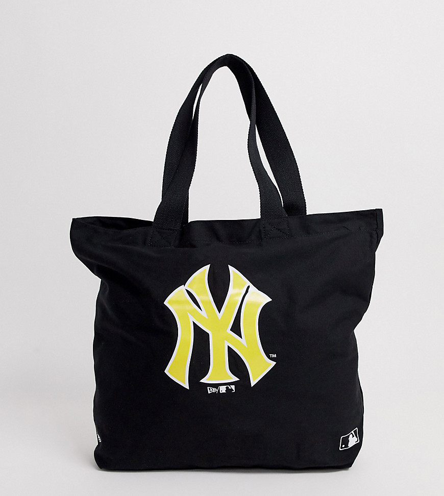 New Era NY Exclusive black tote bag with retro logo