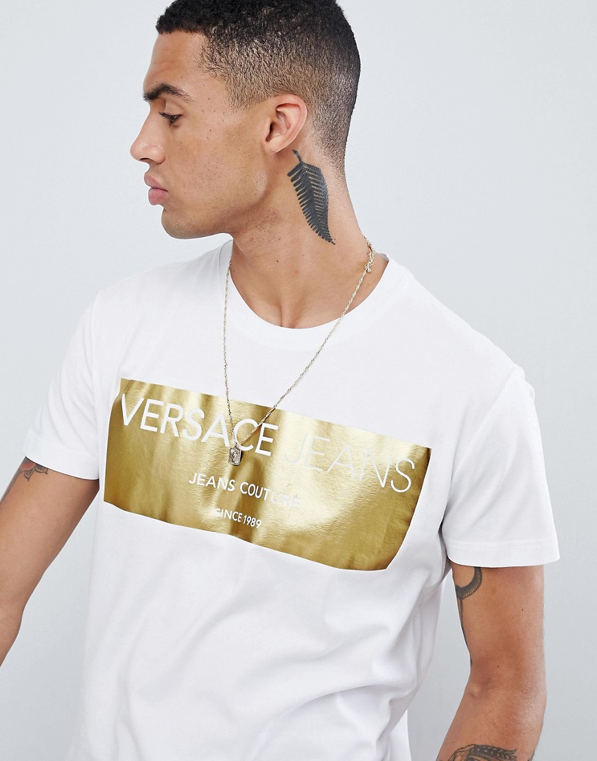 Versace Jeans t-shirt with gold logo print
