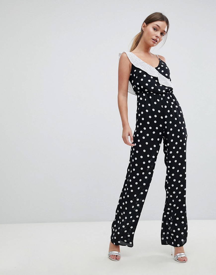 Oh My Love Cami Jumpsuit With Frill Detail