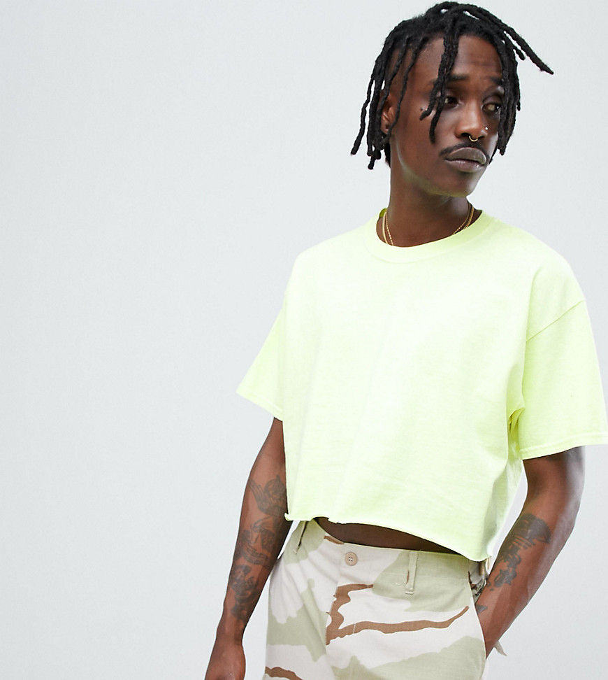 Reclaimed Vintage fluro cropped oversized tee