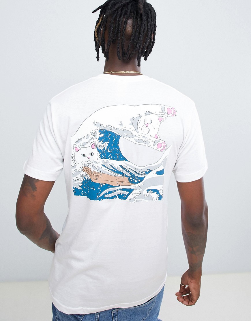 RIPNDIP great wave t-shirt in white - White