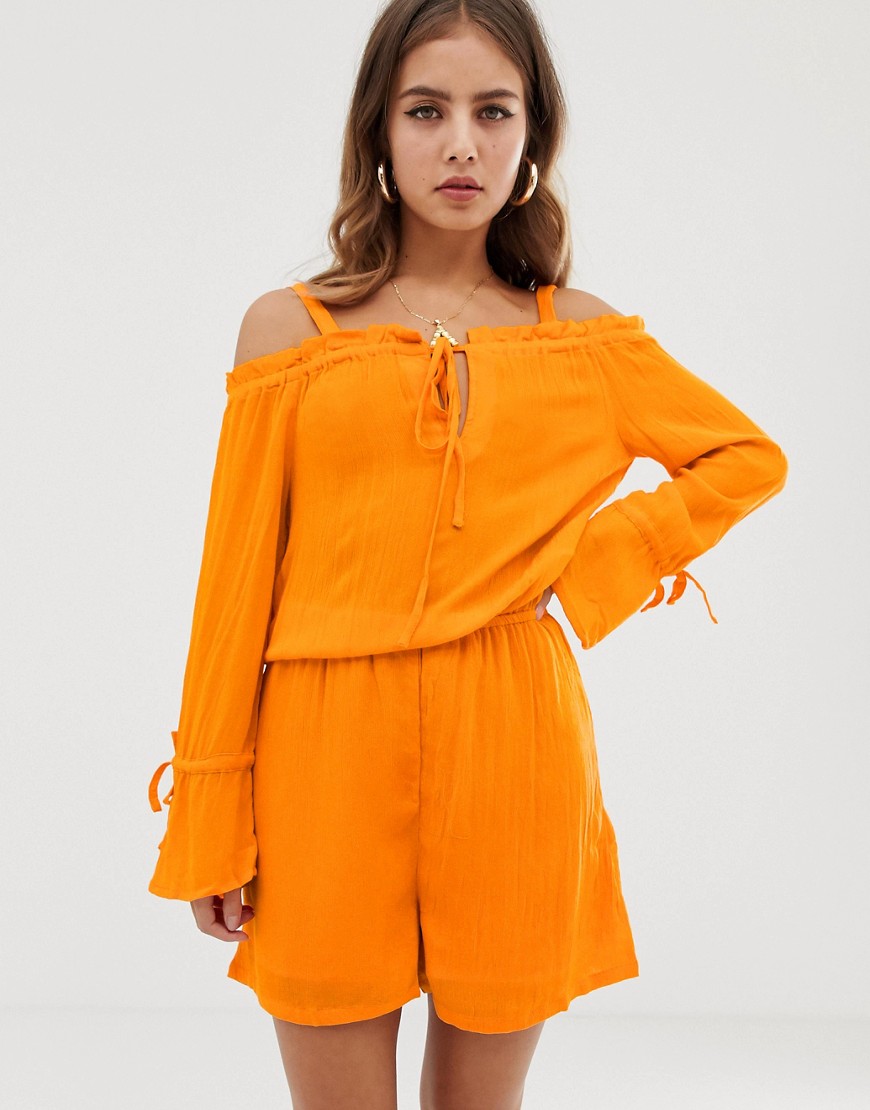 Noisy May Alberte cold shoulder playsuit