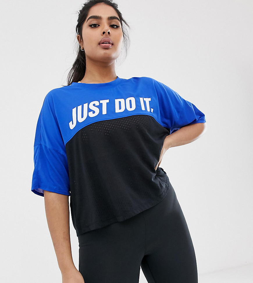 Nike Running Plus Just Do It T-shirt In Blue