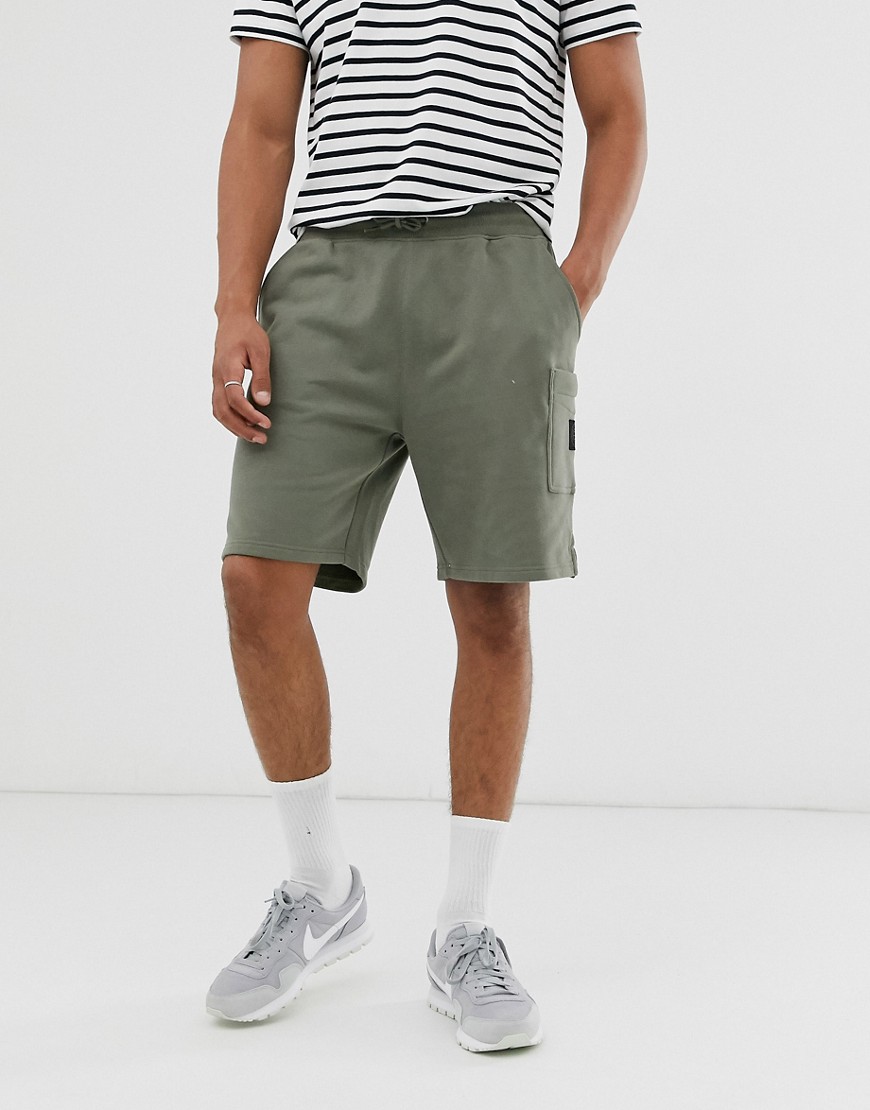 Burton Menswear jersey shorts in khaki
