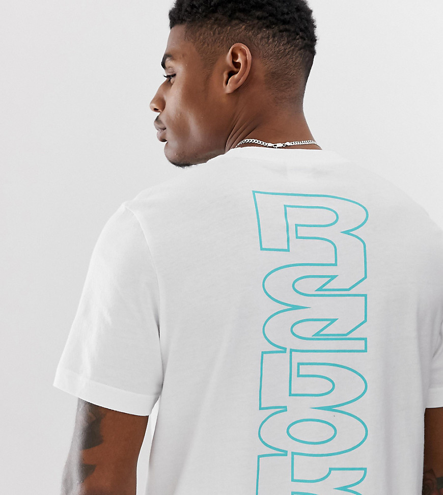 Reebok classic logo t-shirt with back print in white Exclusive to asos