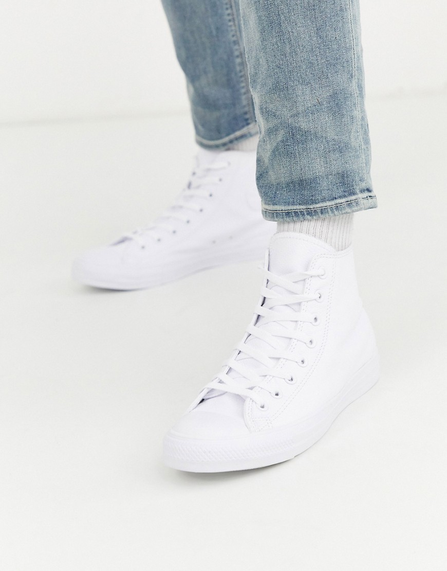 Converse Chuck Taylor All Star leather plimsolls in white