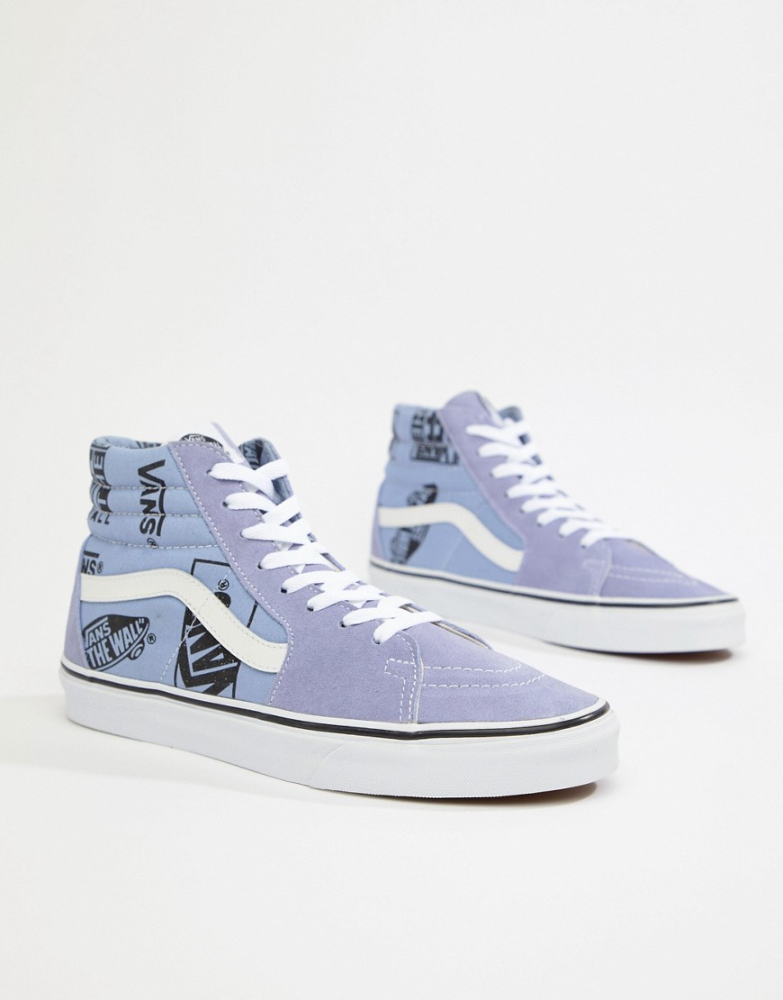 Vans SK8-Hi trainers with logo print in blue VN0A38GEUBG1