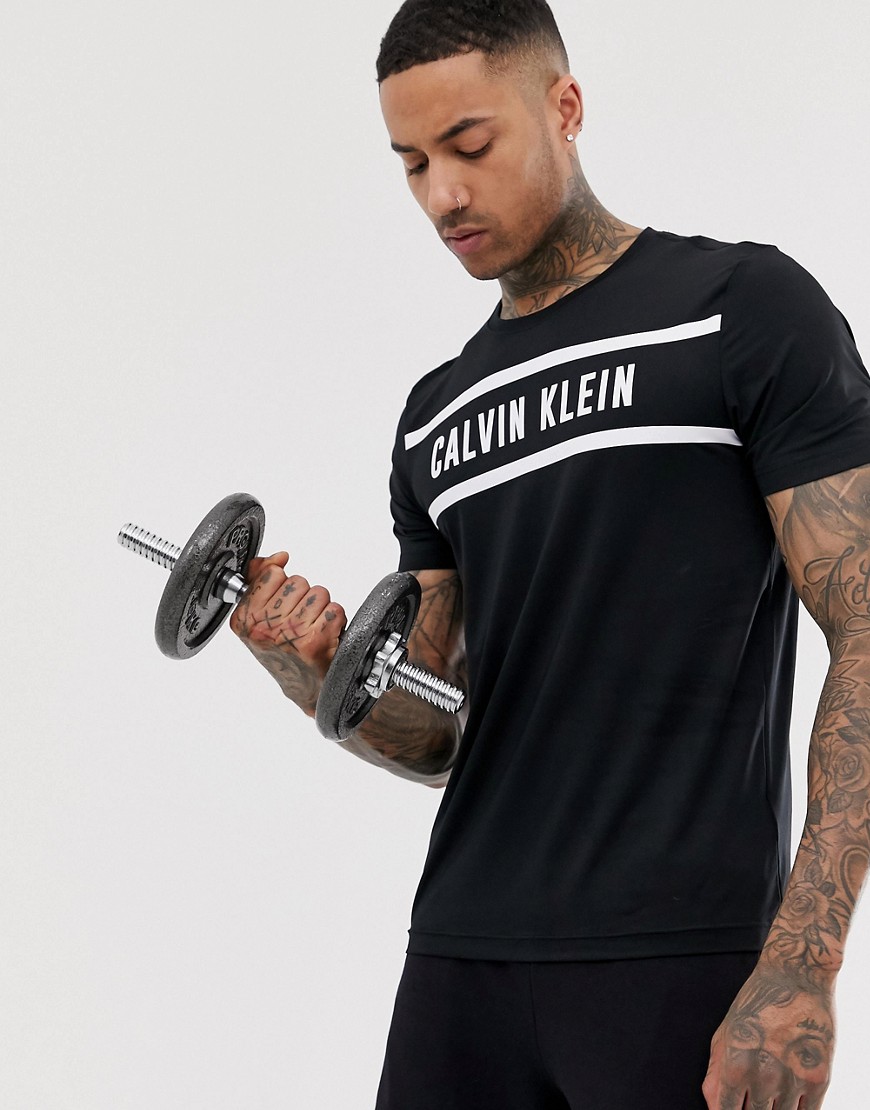 Calvin Klein Performance statement logo t-shirt in black