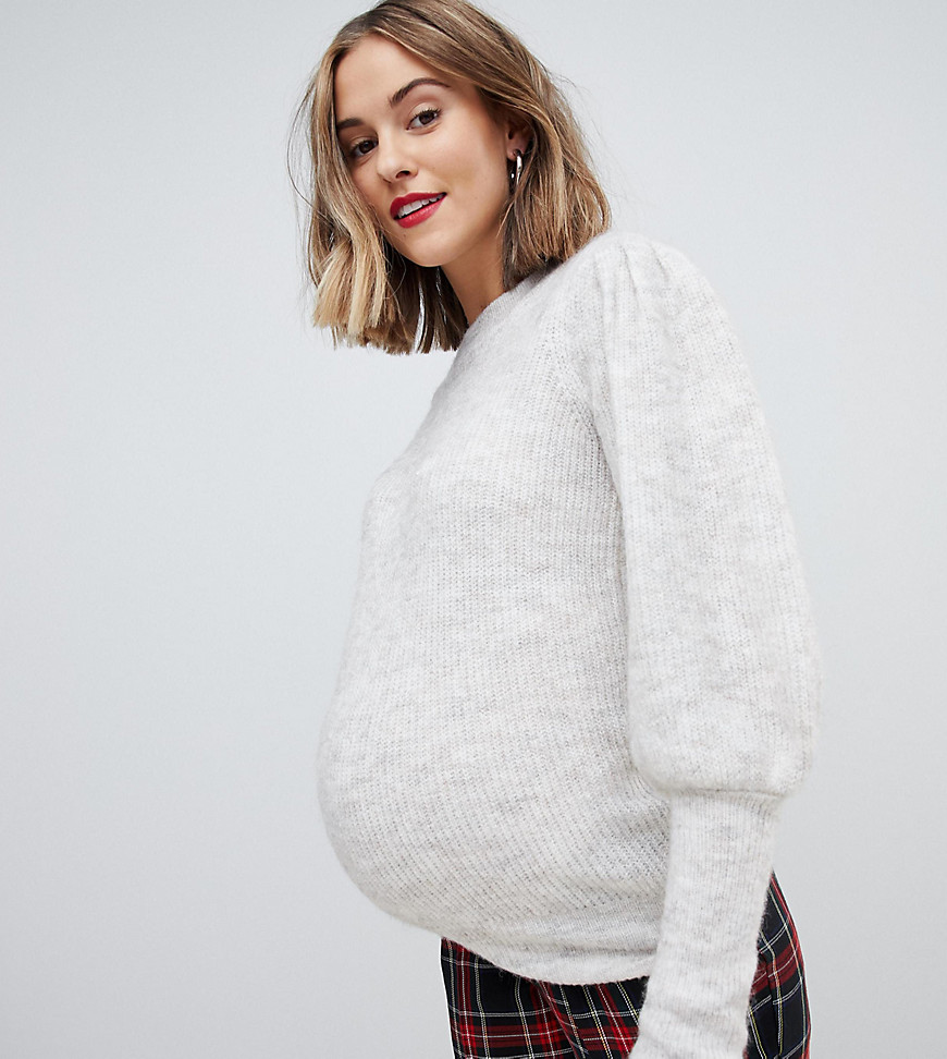 Mamalicious maternity chunky cable sleeve detail jumper
