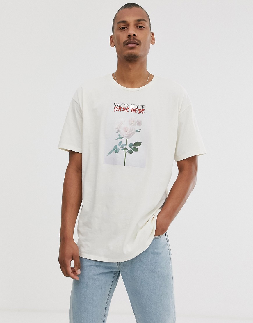 CRL By Corella t-shirt with graphic print in off white