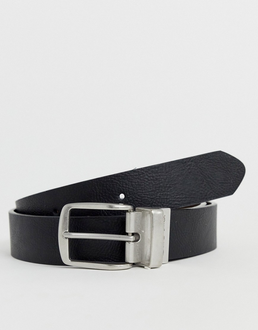 Ben Sherman reversible black & brown casual belt