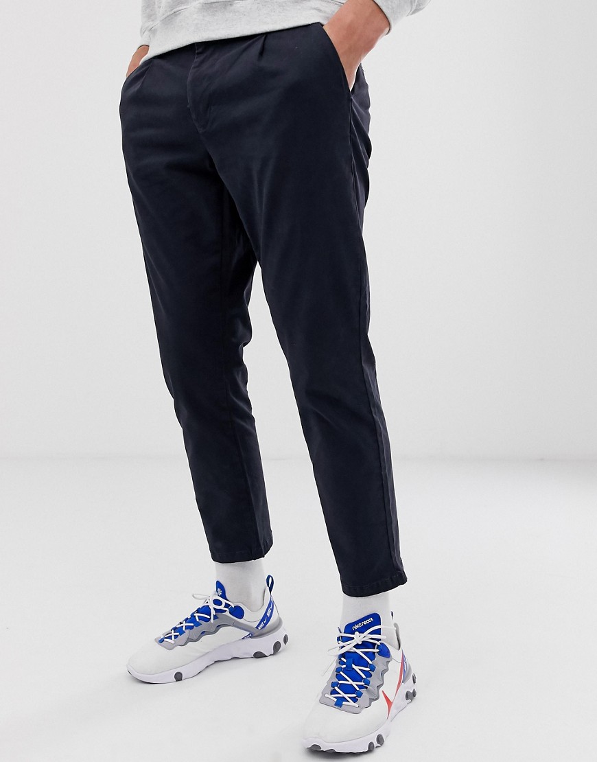 Only & Sons cropped chinos in navy