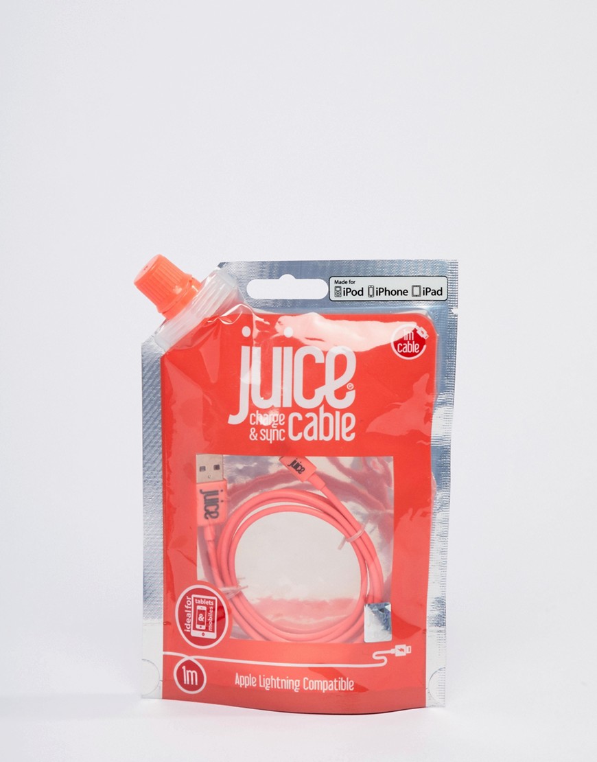 Juice Lightning 1M Cable in coral - Multi