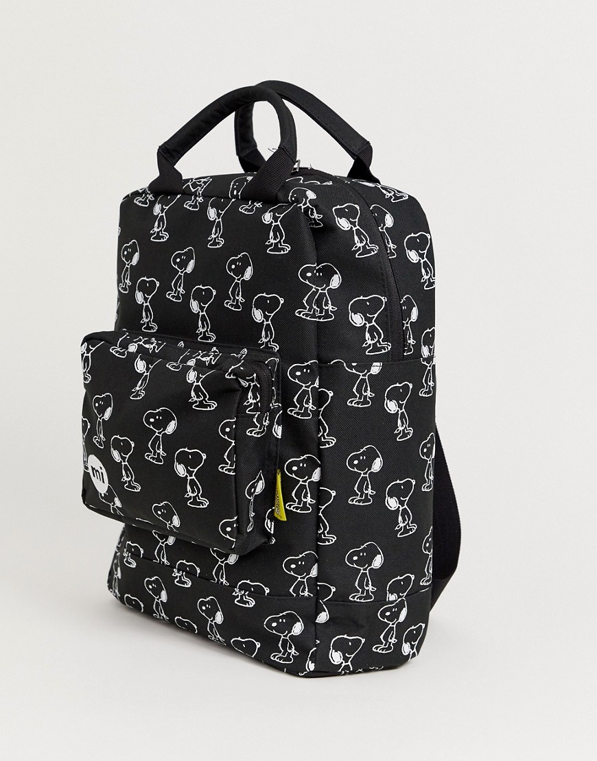 Mi-Pac X Peanuts Outline Tote Decon backpack in black 15l