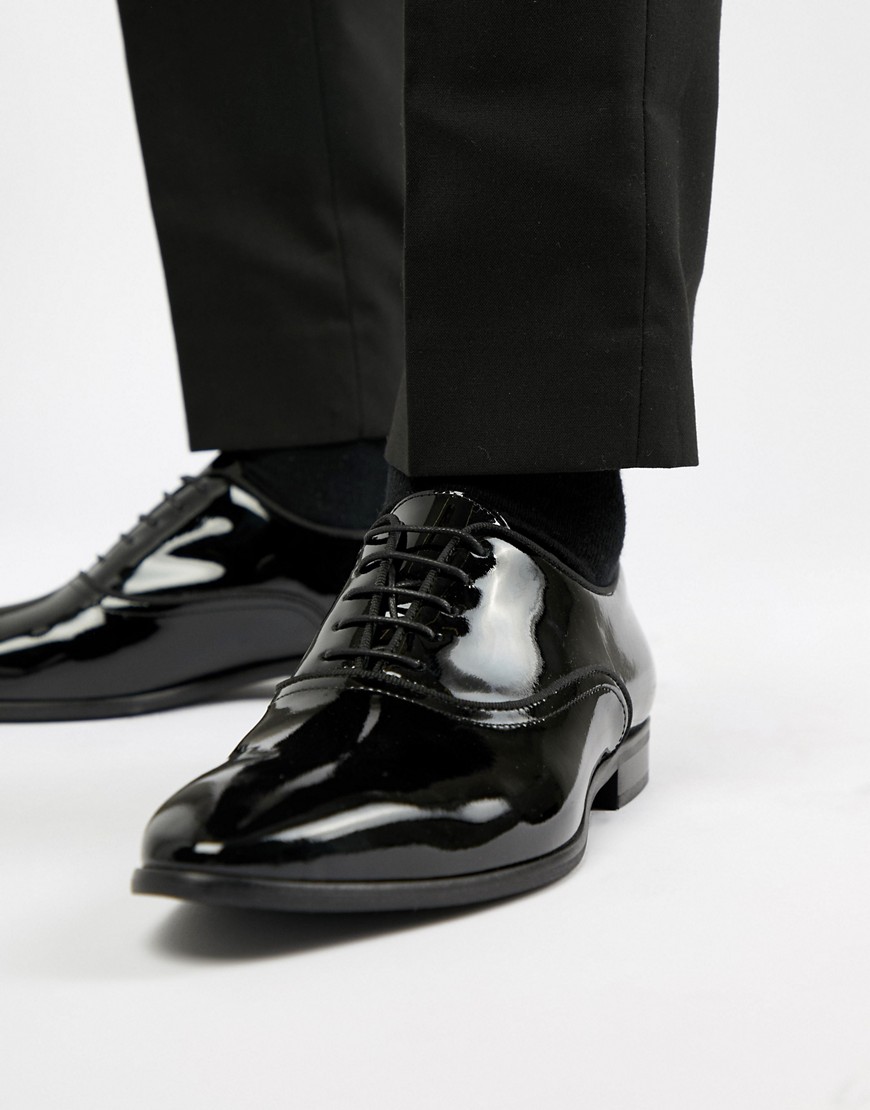 Kurt Geiger London Ralph Patent Oxford Shoes - Black