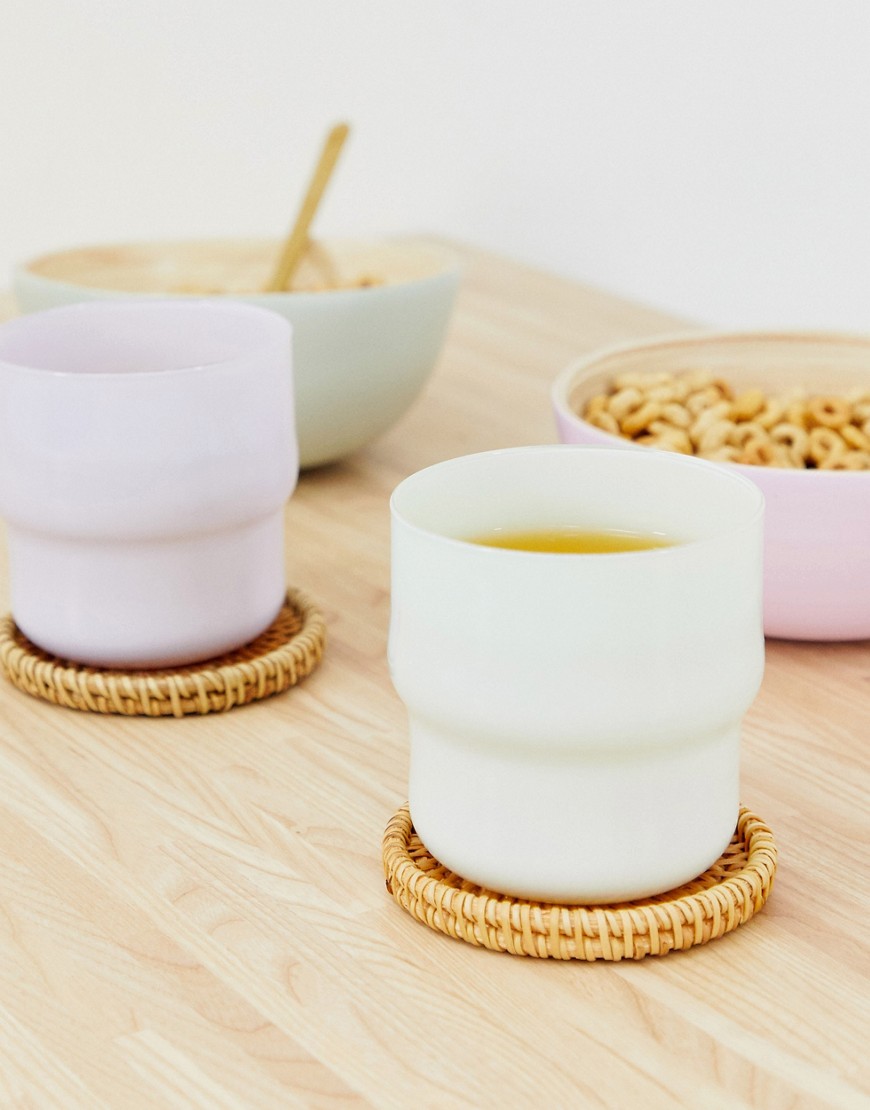 ASOS SUPPLY 2 pack stack-able pastel tumblers
