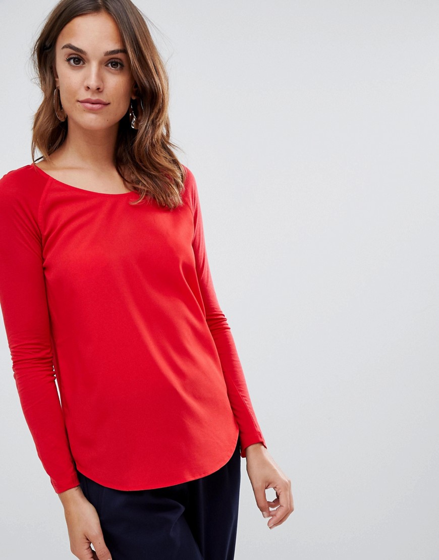 French Connection Classic Crepe raglan long sleeved t-shirt