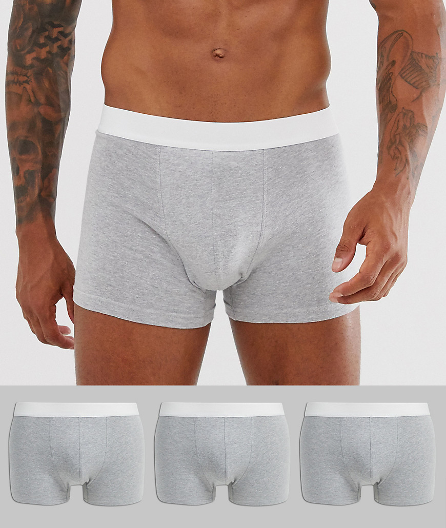 New Look trunks in grey 3 pack