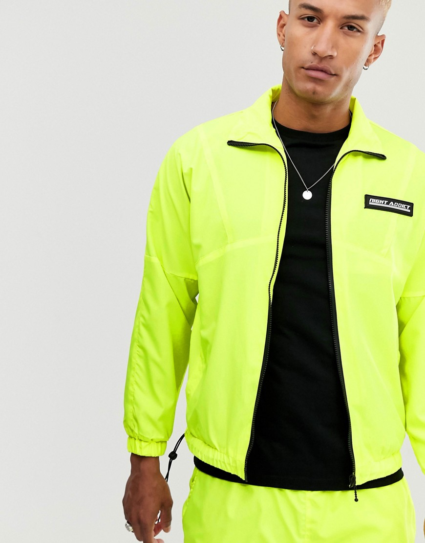 Night Addict neon windbreaker tracksuit jacket