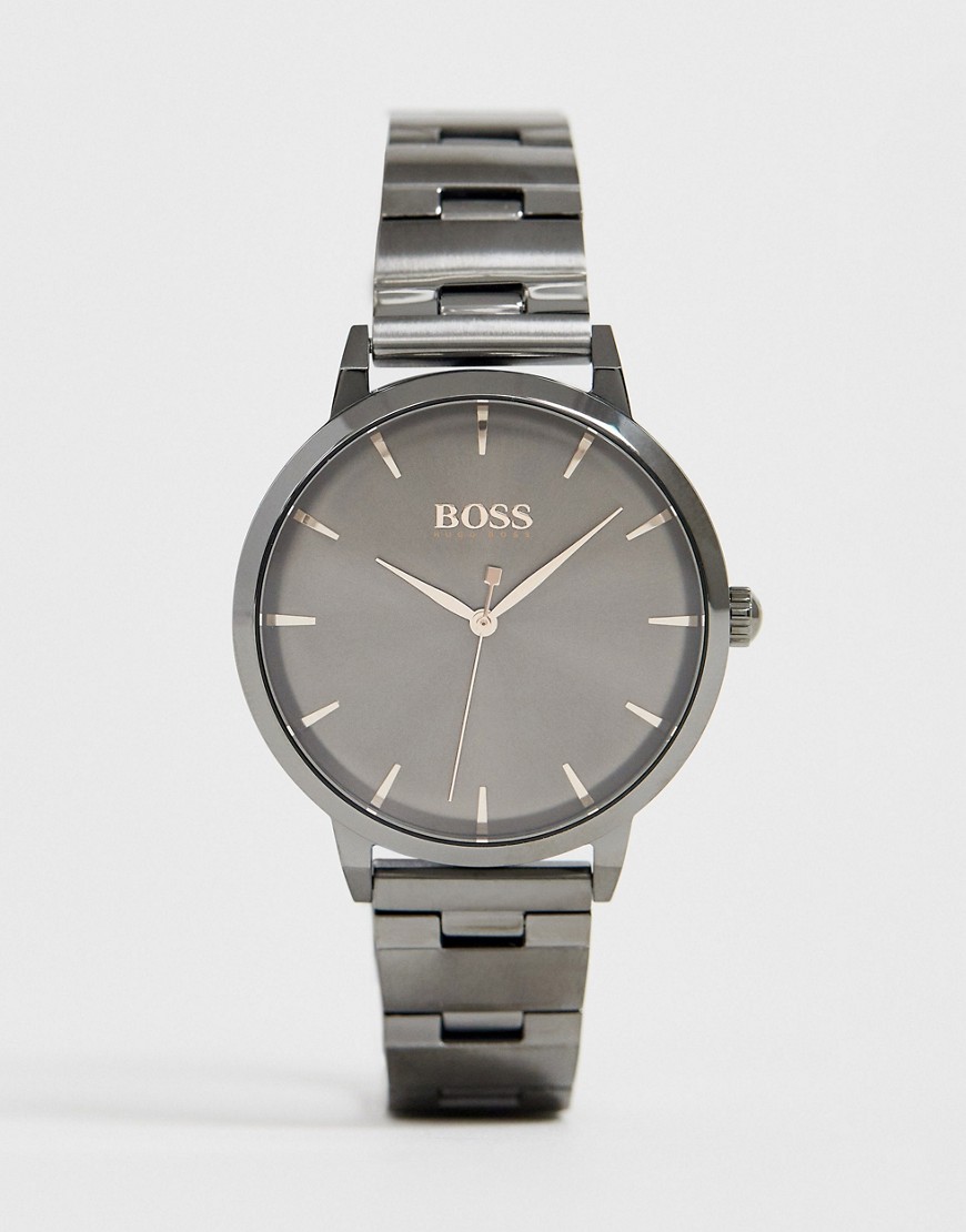 Hugo Boss 1502503 Marina Bracelet Watch In Gunmetal-gray