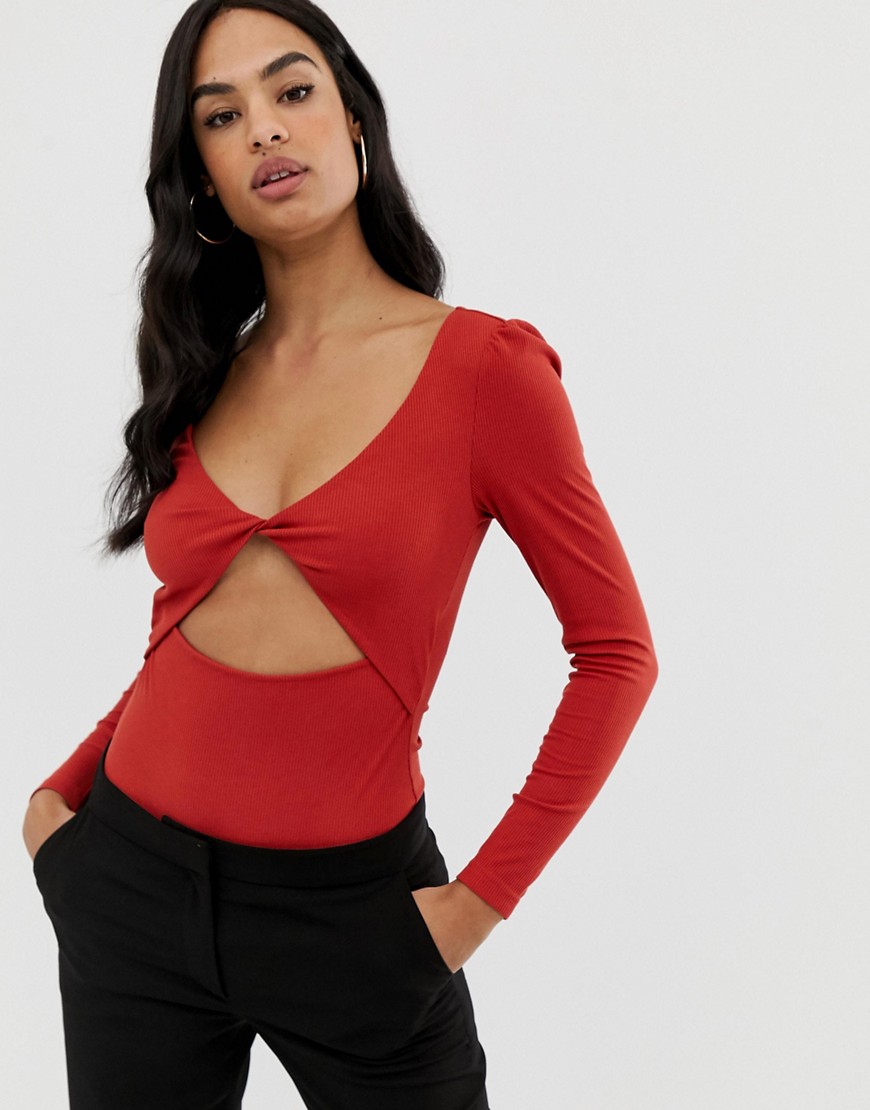 Fashion Union twist front long sleeved body