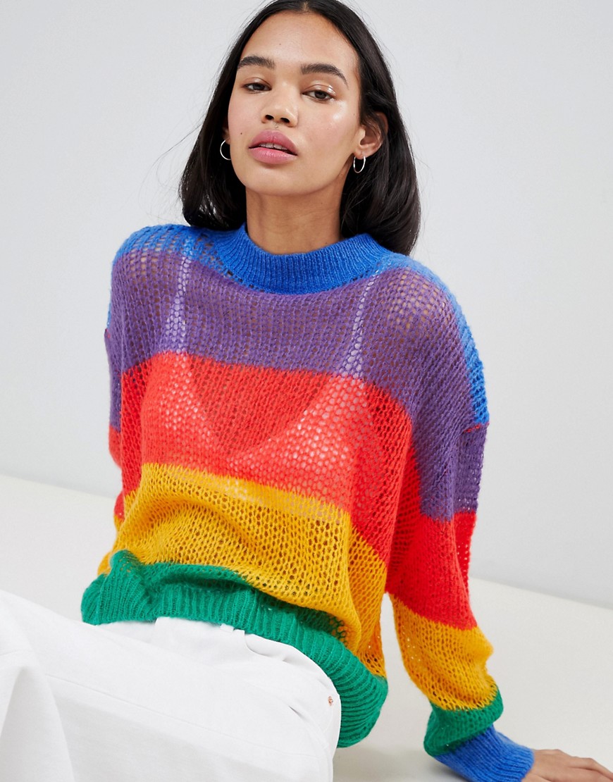 Lazy Oaf Rainbow Knitted Jumper - Multi