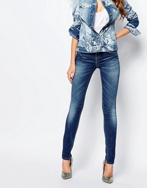 Versace Jeans Mid Wash Blue Skinny Jean