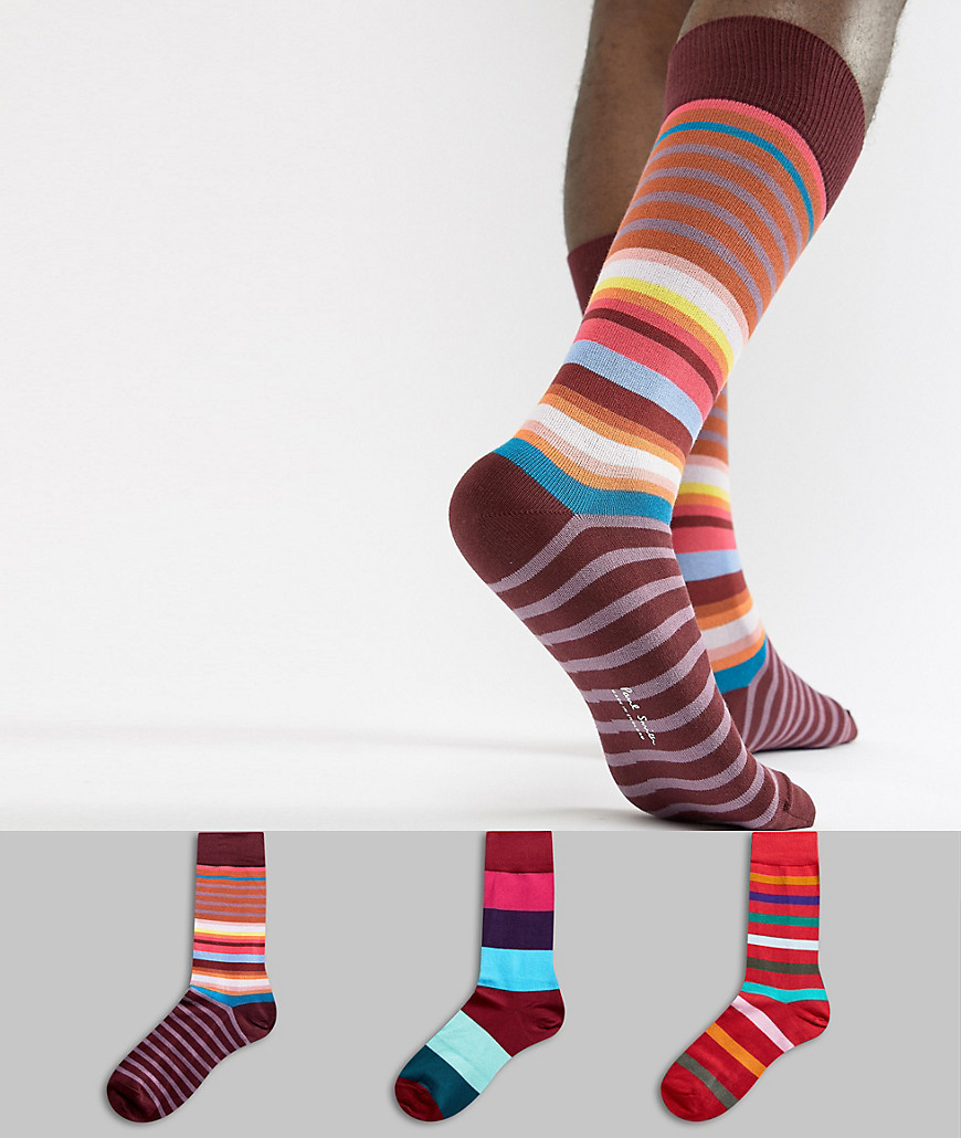 Paul Smith 3 pack bold stripe socks