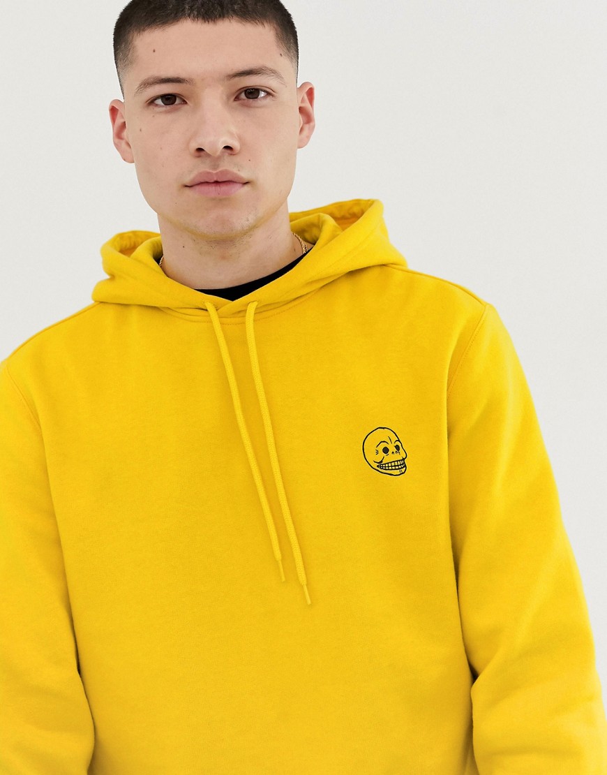Cheap Monday hoodie with logo in yellow