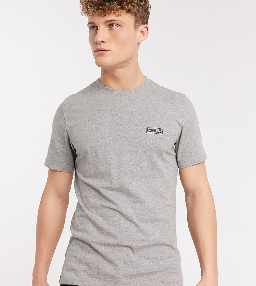 Barbour International slim fit logo t-shirt grey Exclusive at ASOS
