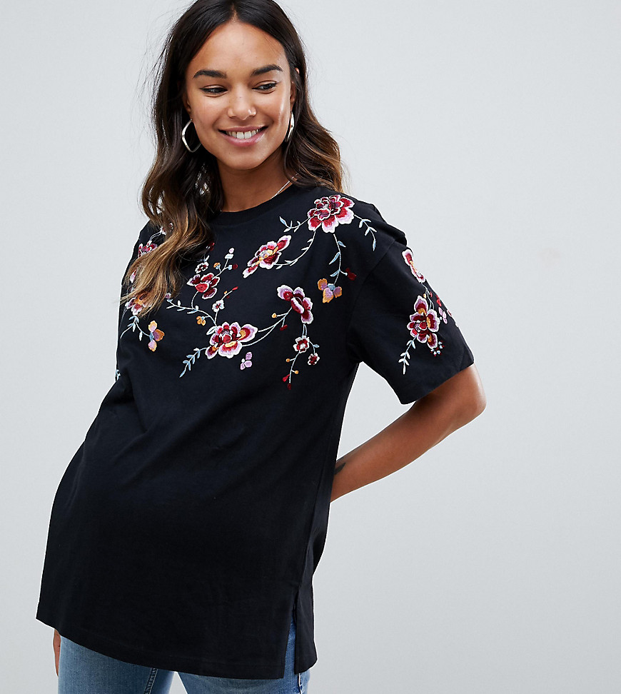 ASOS DESIGN Maternity t-shirt with embroidery