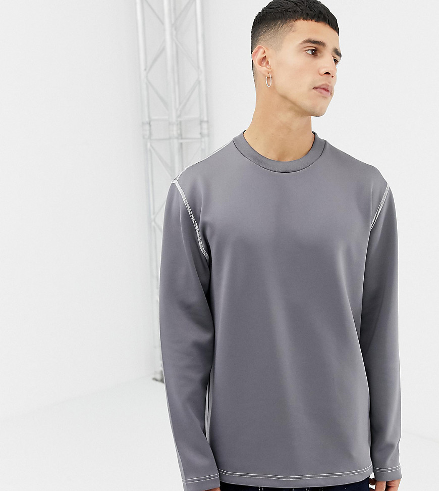 Noak relaxed fit sweatshirt in polytricot with drawstring