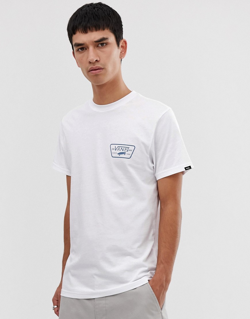 Vans t-shirt with back print logo in white