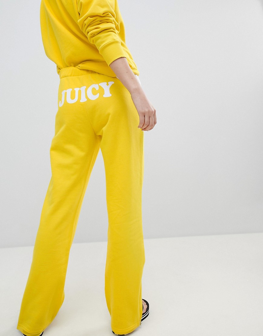 Juicy By Juicy Couture Wide Leg Jogger With Rear Logo