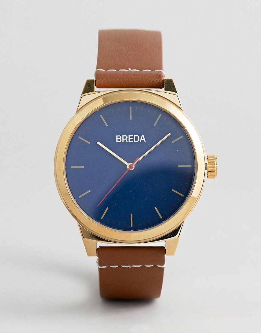Breda 8184C Men's Analog Display Quartz Brown Watch