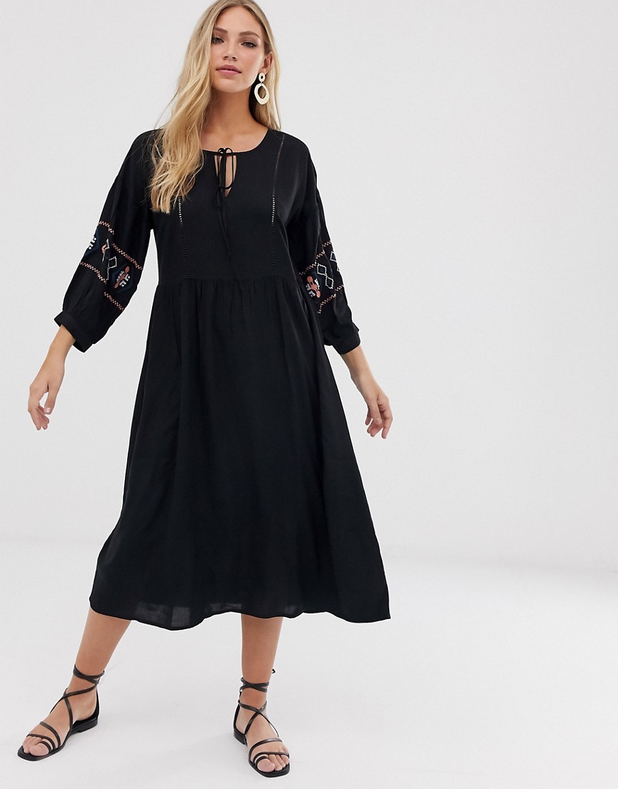 Y.A.S embroidered sleeve dress
